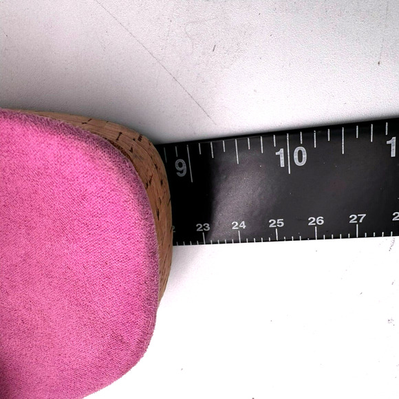 JESSICA SIMPSON 8.5 Purple Satela Cork Wedge Slip On Crochet Strap Sandals Y2K - Picture 9 of 9